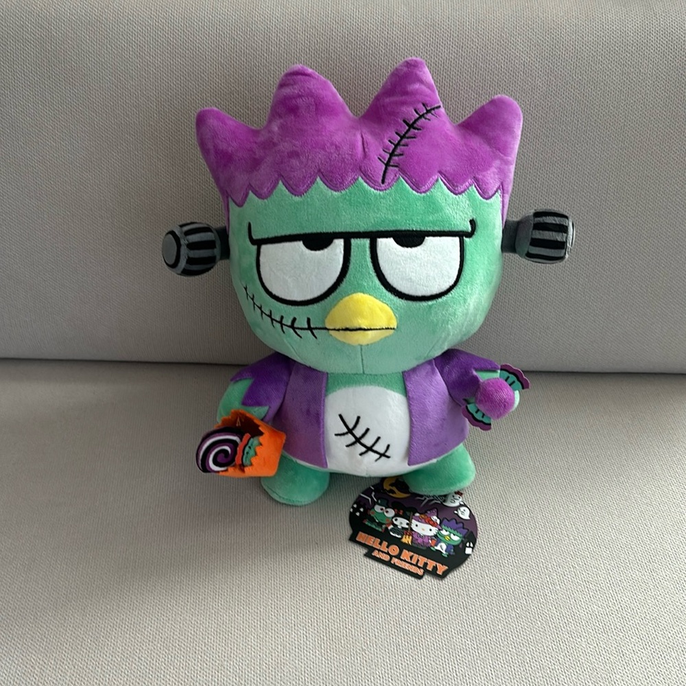 HELLO KITTY AND FRIENDS KIDROBOT BADTZ MARU PLUSH HALLOWEEN FRANKENST NWT